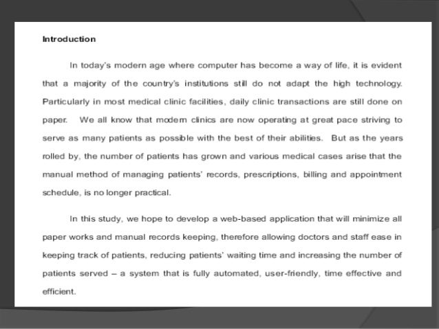 Chapter outline in research example image