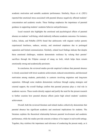Impact of Parental Absence on Junior High School Academic Achievement ...