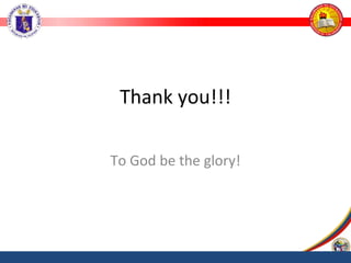 Thank you!!!
To God be the glory!
 