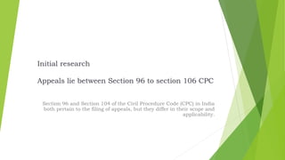 Section 96 Example Bc Research- Appeals CPC 96 to 104 Title Muskaan vs Kamal sharma DELHI ...