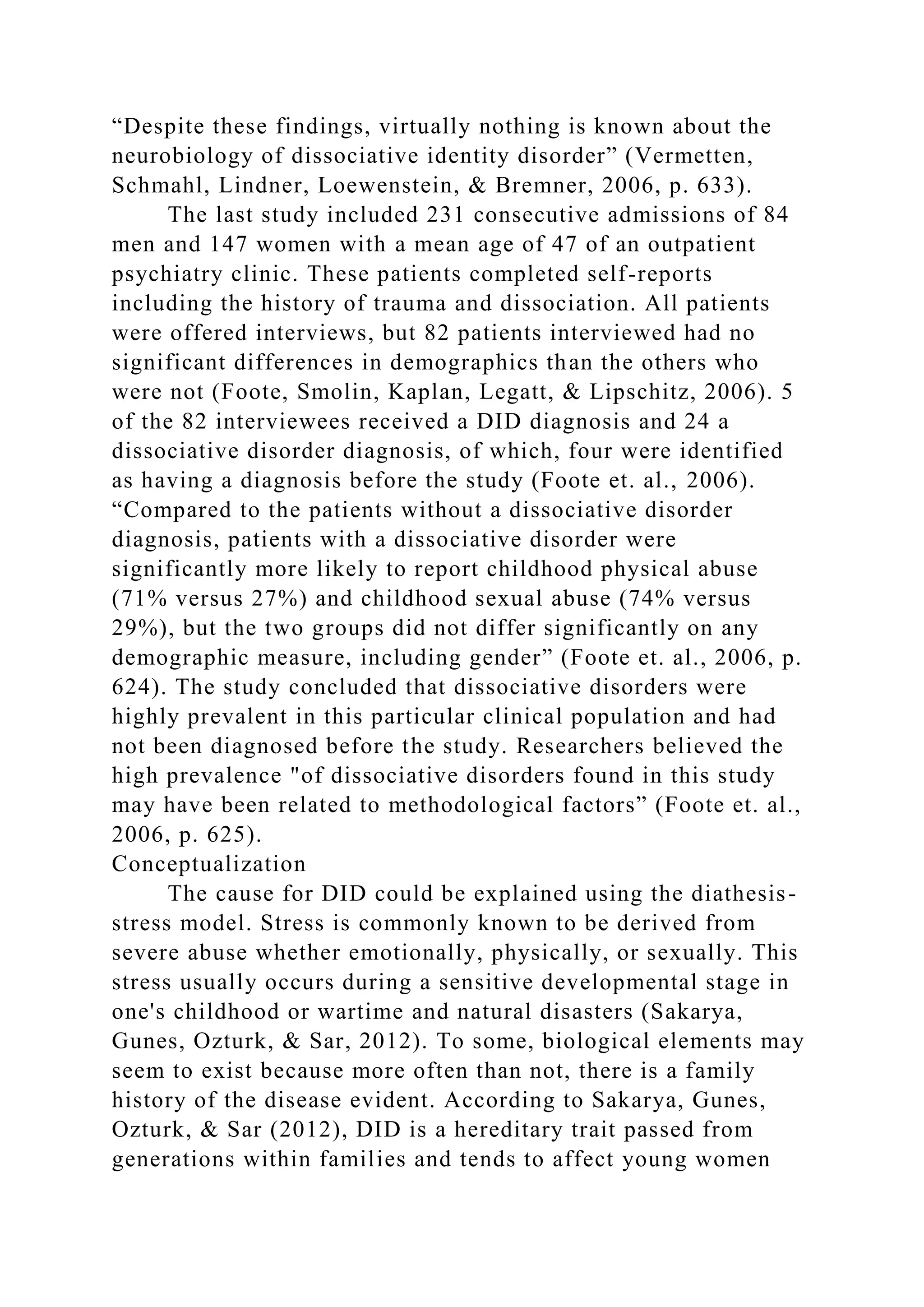 Research based interventions dissociative identity disorder1 docx