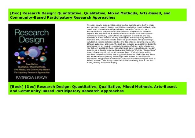  Doc Research Design Quantitative Qualitative Mixed Methods Arts 