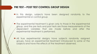 Study Design Pre Post Test Research Design for Chapter 2 for research purposes | PPTX