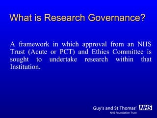 Research Governance Lecture Ppt