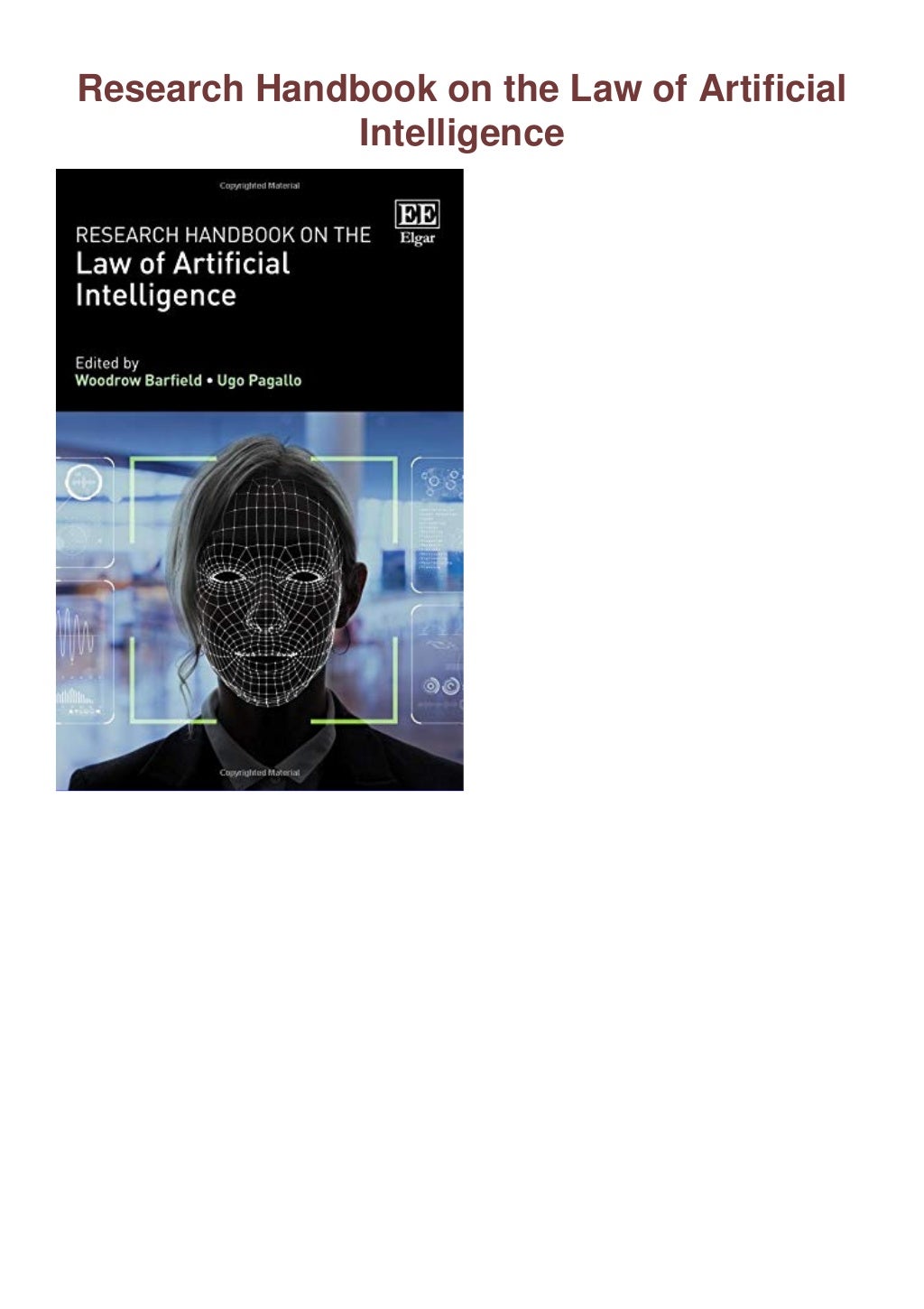√[PDF] DOWNLOAD EBOOK Research Handbook on the Law of Artificial