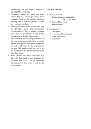ICT for sustainable development in rural areas | PDF