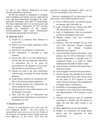 ICT for sustainable development in rural areas | PDF