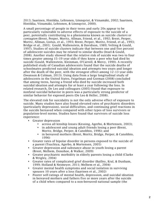 Impact of Suicide on People Exposed to a Fatality | PDF