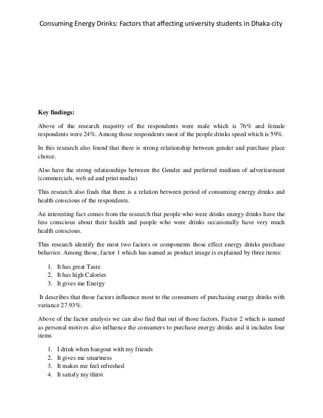 Research ofenergydrinks