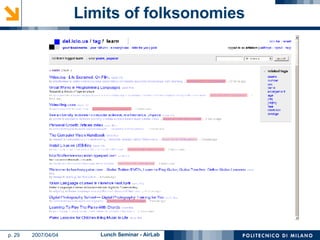 Limits of folksonomies 