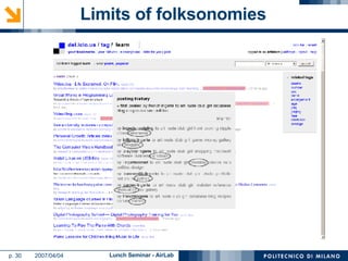 Limits of folksonomies 