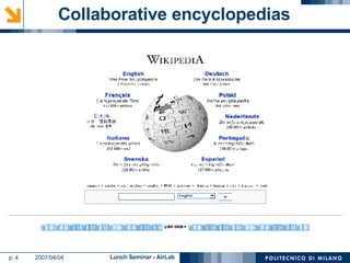 Collaborative encyclopedias 