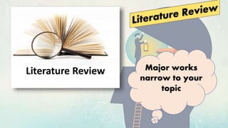 Major works
narrow to your
topic
 