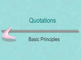 Quotations Basic Principles 