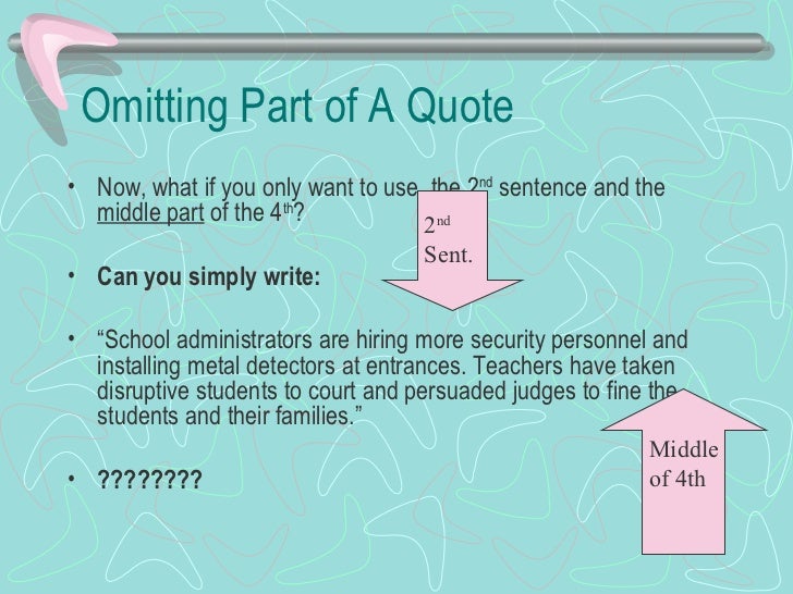 Research paper quotation