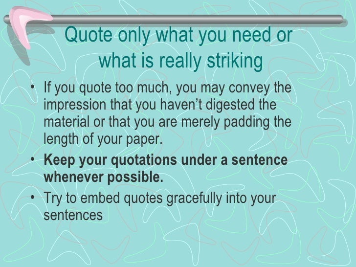 Quotations in research papers