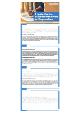 Research article writing services