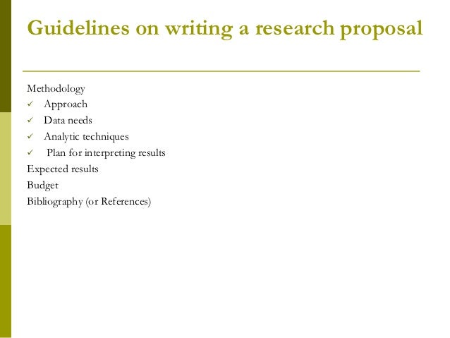 guidelines for writing a research proposal