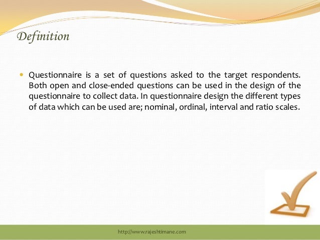 Questionnaire Design