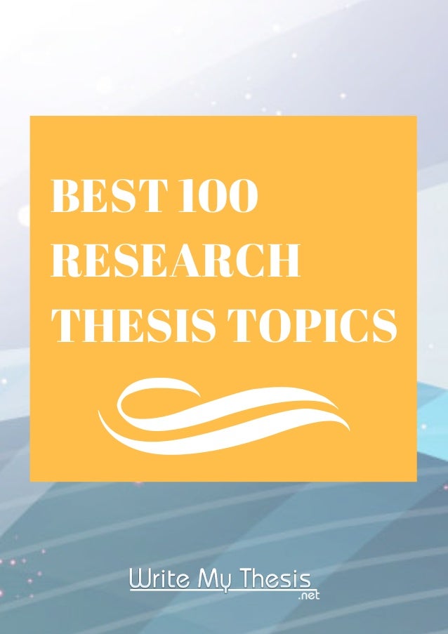 best thesis topics for industrial