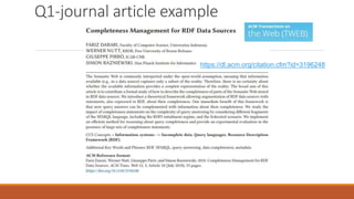 Q1-journal article example
https://dl.acm.org/citation.cfm?id=3196248
 