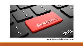 your research is important!
 