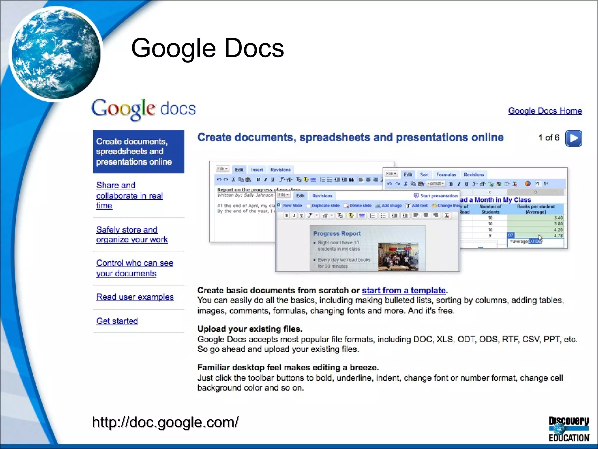 Google Docs http://doc.google.com/ 