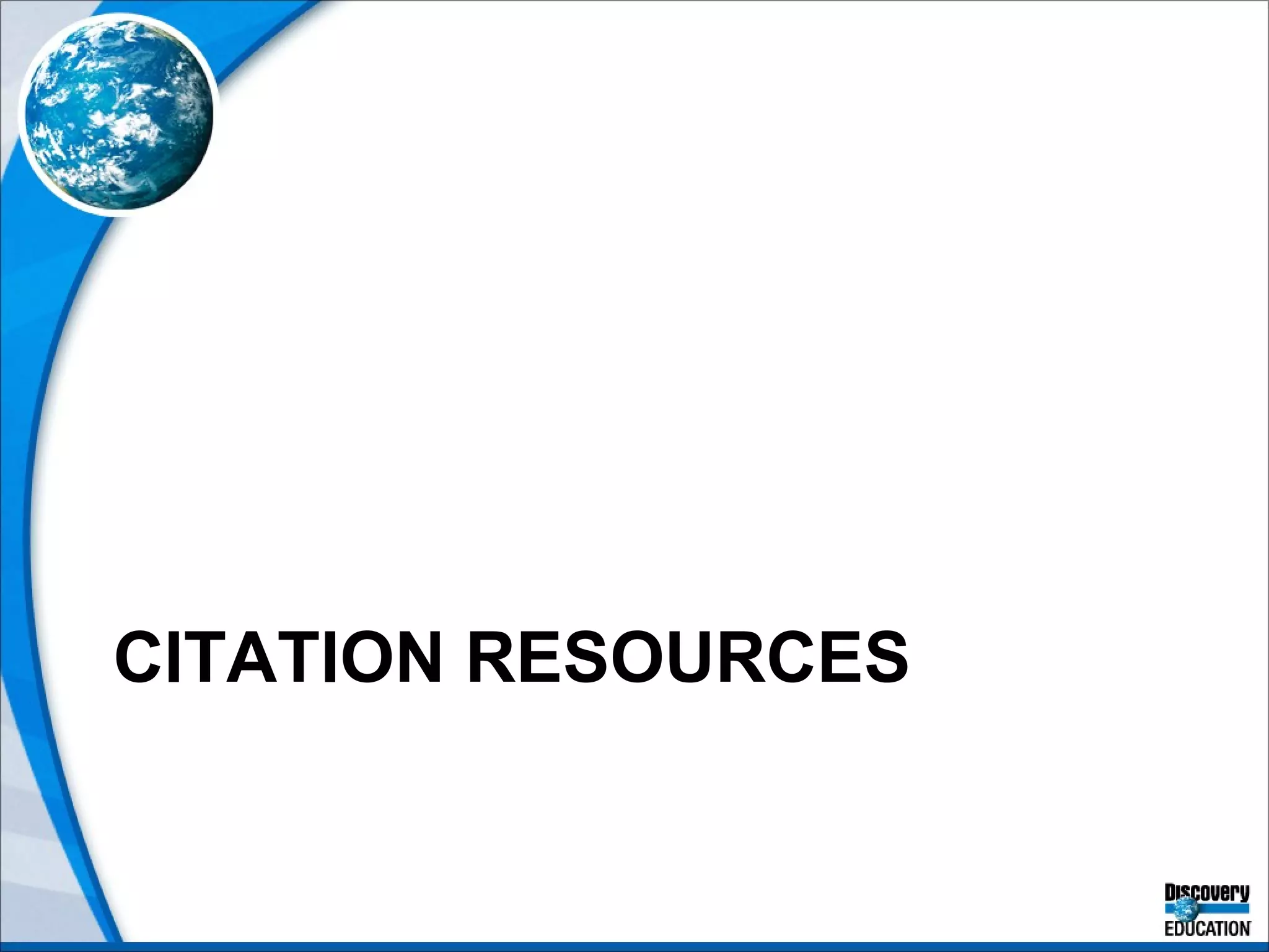 CITATION RESOURCES 
