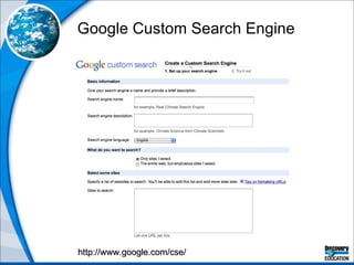 Google Custom Search Engine http://www.google.com/cse/ 