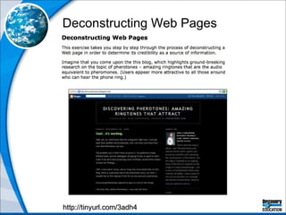 Deconstructing Web Pages http://tinyurl.com/3adh4 