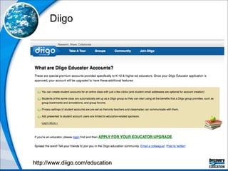 Diigo  http://www.diigo.com/education 