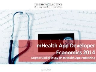 May 2014
mHealth App Developer
Economics 2014
Largest Global Study on mHealth App Publishing
 