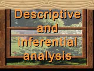 DDeessccrriippttiivvee 
Sergimage 
aanndd 
iinnffeerreennttiiaall 
aannaallyyssiiss 
 