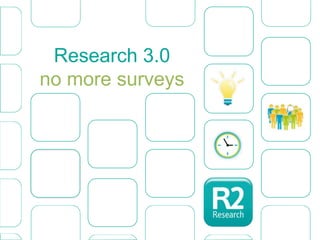 Research 3.0no more surveys 