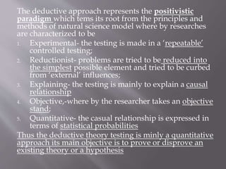 Deductive theory testing and inductive theory building | PPT
