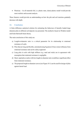 Behaviour and Analysis of Large Diameter Laterally Loaded Piles | PDF