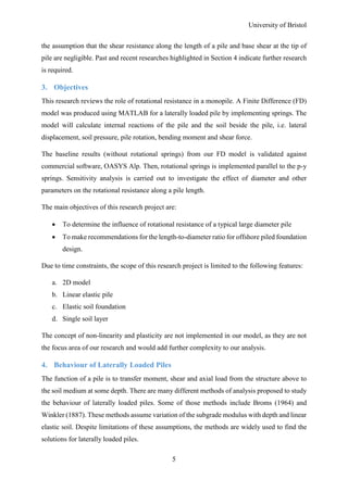 Behaviour and Analysis of Large Diameter Laterally Loaded Piles | PDF