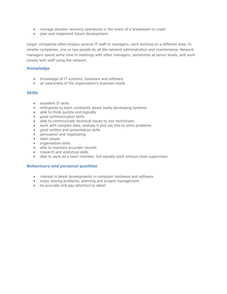 Research 6 job profile creative media