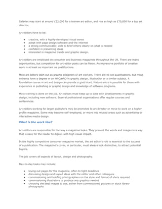 Research 6 job profile creative media