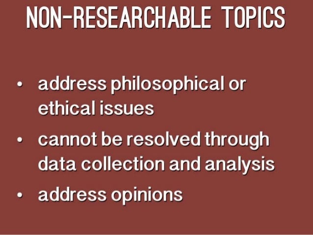 Researchable Topics