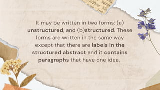 Research Abstract Writing | PDF