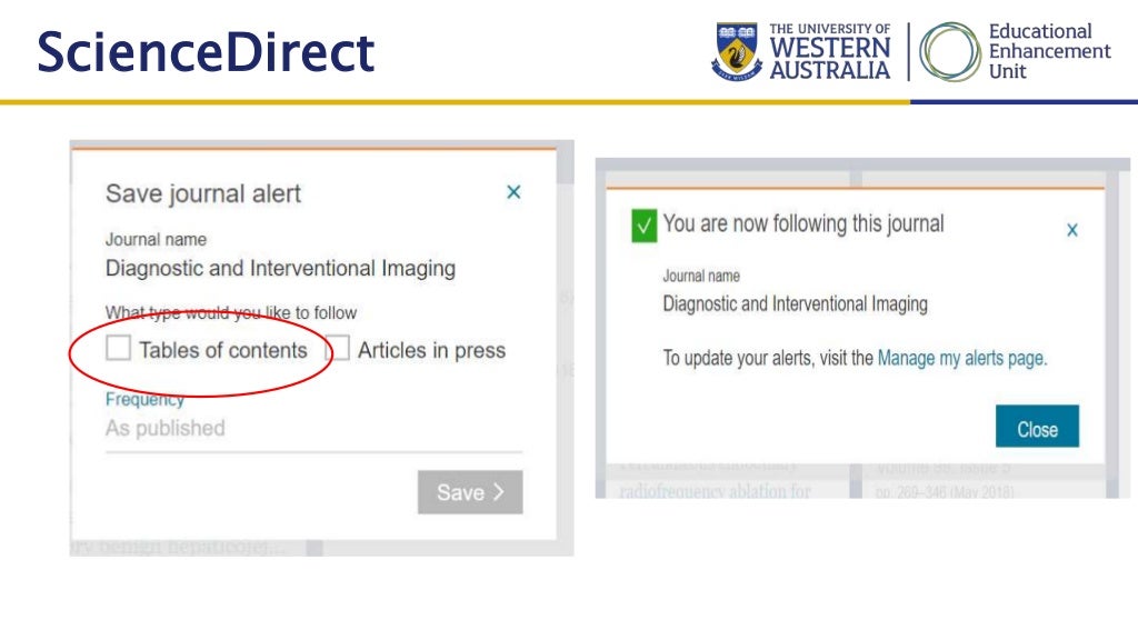 Research alerts for ScienceDirect