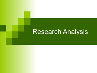 Research Analysis 