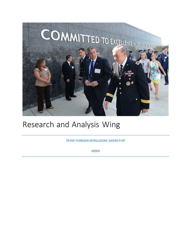Research And Analysis Wing PDF Research And Analysis Wing Pdf