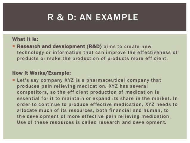 research and development examples