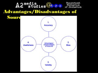 Advantages/Disadvantages of
Sources
 