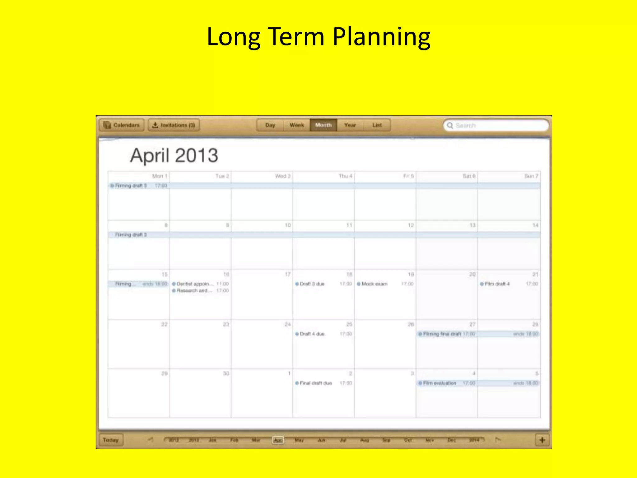 Long Term Planning
 