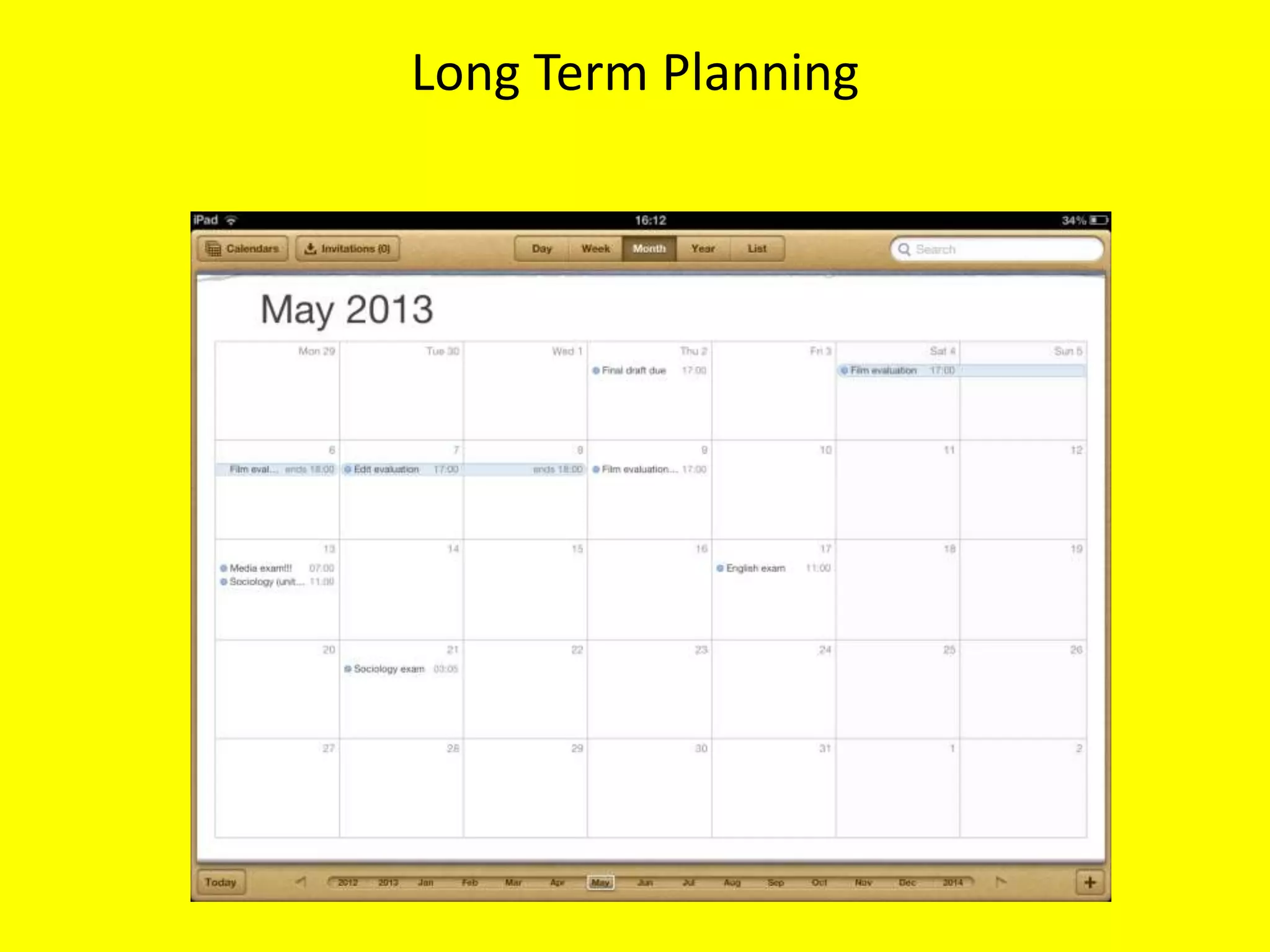 Long Term Planning
 