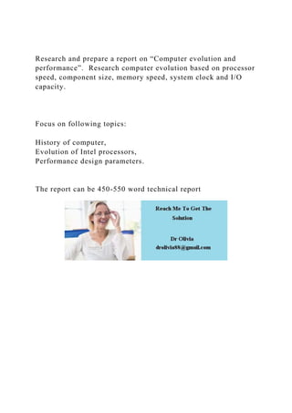 Research and prepare a report on Computer evolution and performan.docx