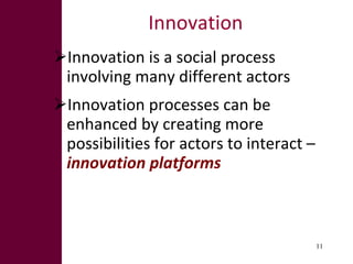 Innovation systems and value chain approaches: From principles to practice